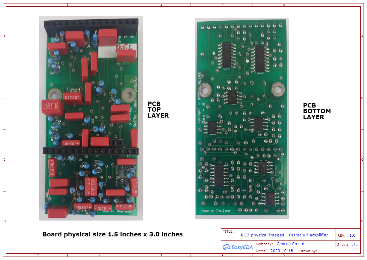 Shhet 5 : Physical amplifier images