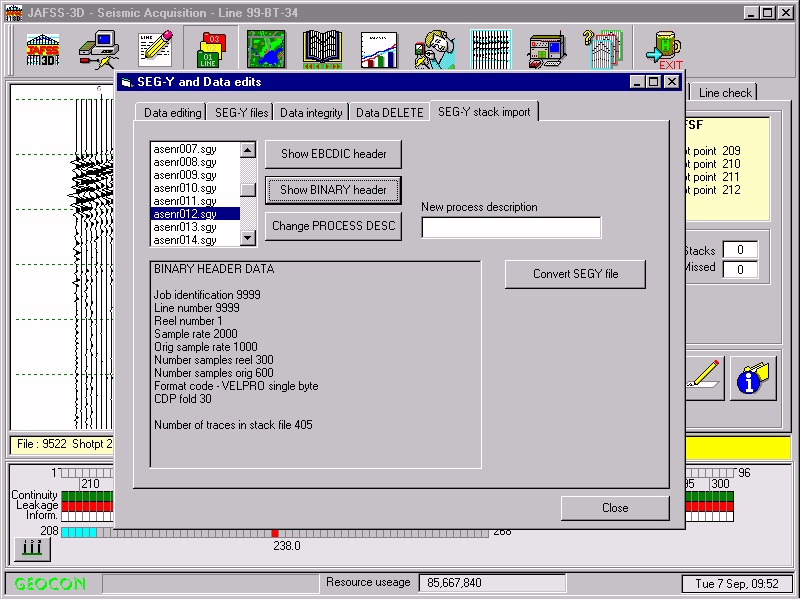 Import SEG-Y data